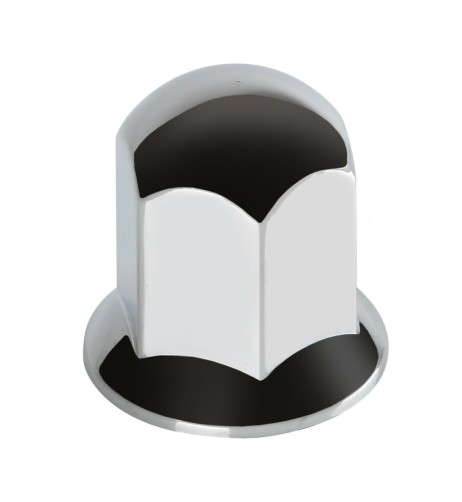 Set 8 copribulloni testa tonda camion cromati in ABS diametro 27mm