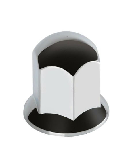 Set 8 copribulloni testa tonda camion cromati in ABS diametro 27mm