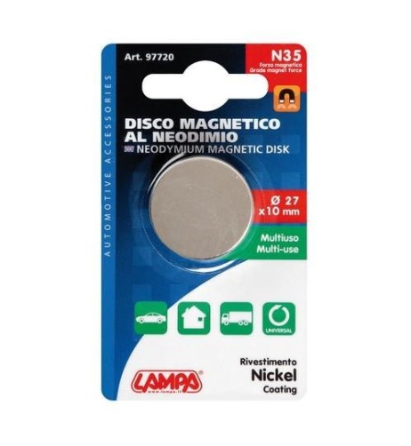 Set 8 Disco magnetico al neodimio 27x10mm 35N
