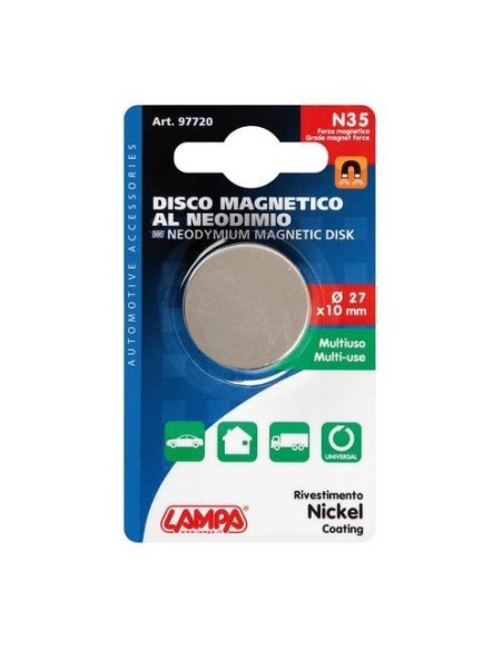 Set 8 Disco magnetico al neodimio 27x10mm 35N