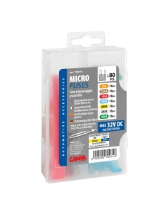 Set 80 micro fusibili lamellari assortiti 12 32V 5 30A 2