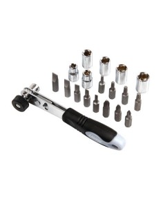 Set Cricchetto inserti e bussole 19 pezzi 2