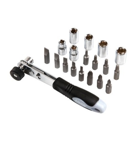 Set Cricchetto inserti e bussole 19 pezzi