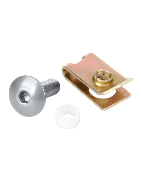 Set da 10 kit clip fissaggio M5 per carenature moto Argento