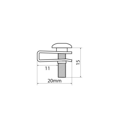 Set da 10 kit clip fissaggio M5 per carenature moto Argento