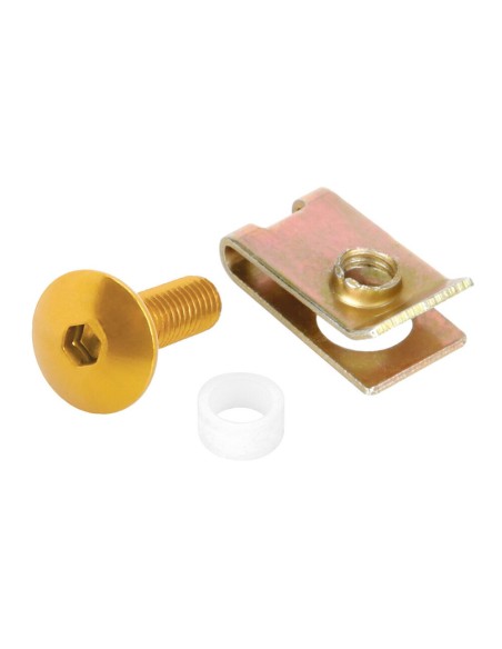 Set da 10 kit clip fissaggio M5 per carenature moto Oro