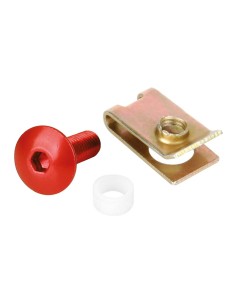 Set da 10 kit clip fissaggio M5 per carenature moto Rosso