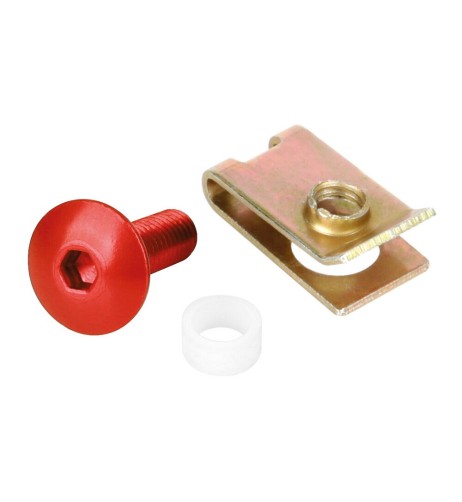 Set da 10 kit clip fissaggio M5 per carenature moto Rosso