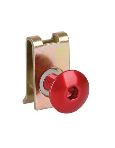 Set da 10 kit clip fissaggio M5 per carenature moto Rosso 2