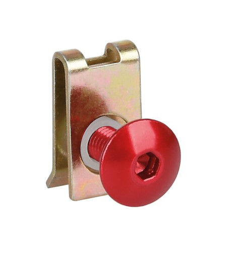 Set da 10 kit clip fissaggio M5 per carenature moto Rosso