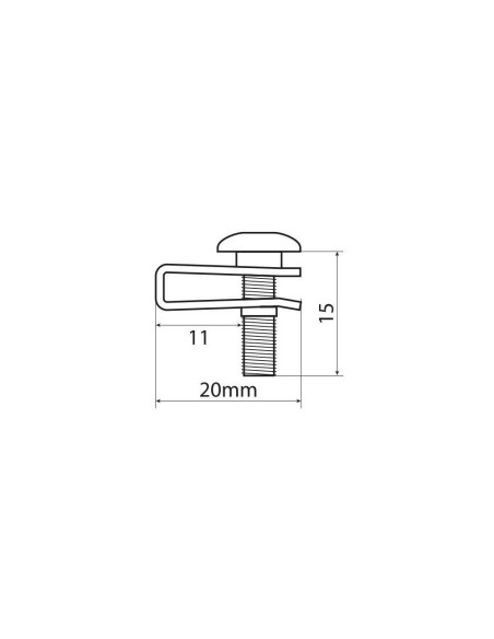 Set da 10 kit clip fissaggio M5 per carenature moto Rosso