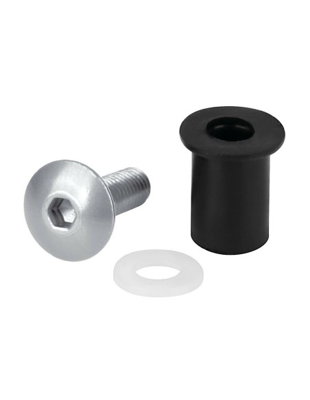 Set da 10 kit fissaggio M5 per cupolini e carenature moto Argento