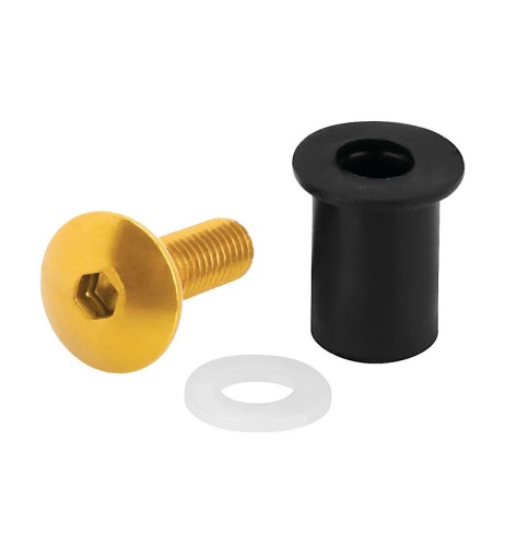 Set da 10 kit fissaggio M5 per cupolini e carenature moto Oro