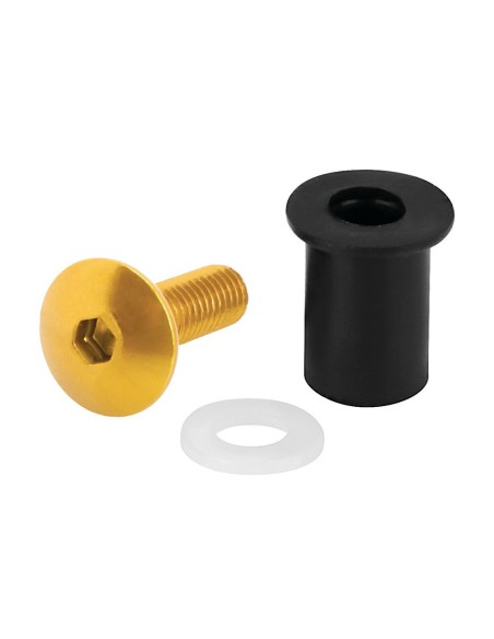 Set da 10 kit fissaggio M5 per cupolini e carenature moto Oro