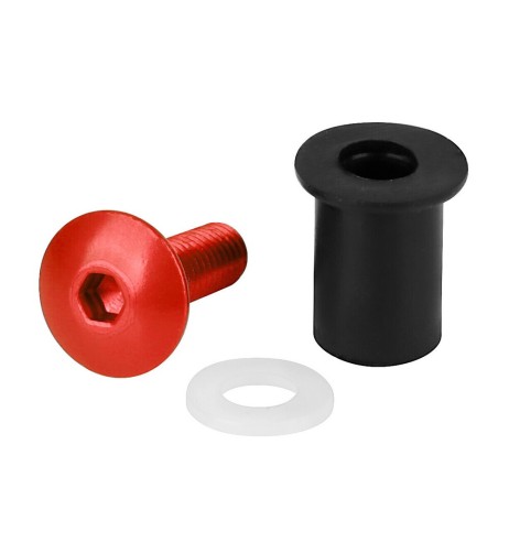 Set da 10 kit fissaggio M5 per cupolini e carenature moto Rosso