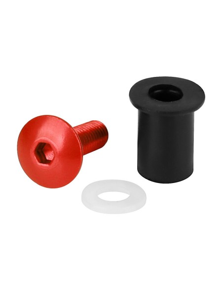 Set da 10 kit fissaggio M5 per cupolini e carenature moto Rosso