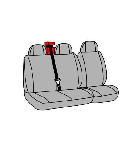 Set fodere coprisedili universali per furgone Dido 2 blu