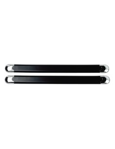 Set kit 2 salvaparaurti adesivi 495x40mm con terminali cromati per auto