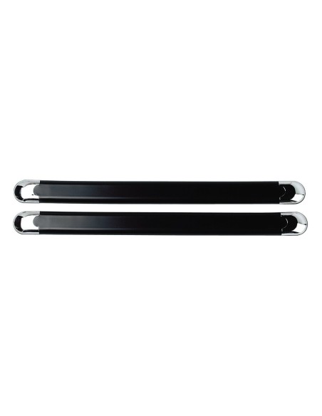 Set kit 2 salvaparaurti adesivi 495x40mm con terminali cromati per auto