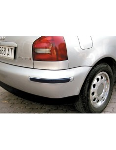 Set kit 2 salvaparaurti adesivi 495x40mm con terminali cromati per auto 2