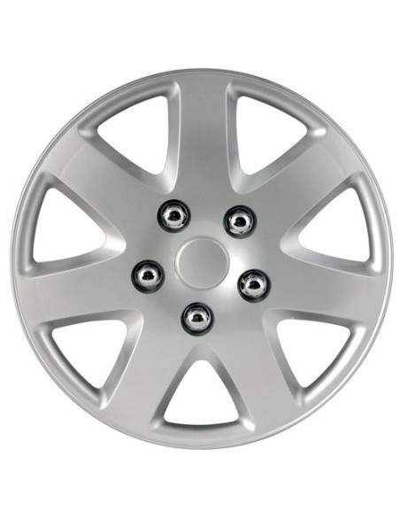 Set Kit 4 copricerchi 13 in ABS vernice metallizata Bulloni cromati C 0