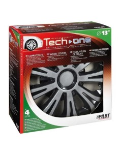 Set Kit 4 copricerchi 13 in ABS verniciatura doppio strato Avera black 2