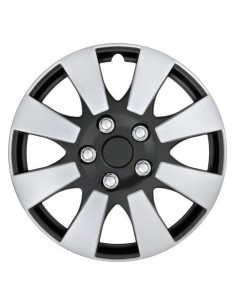 Set Kit 4 copricerchi X Treme C 137 16 in ABS bicolor Silver Nero
