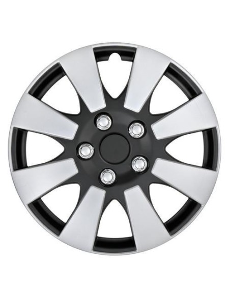 Set Kit 4 copricerchi X Treme C 137 16 in ABS bicolor Silver Nero