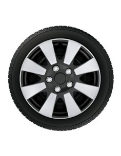 Set Kit 4 copricerchi X Treme C 137 16 in ABS bicolor Silver Nero 2