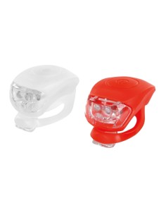 Set luci anteriore e posteriore a doppio led per bicicletta