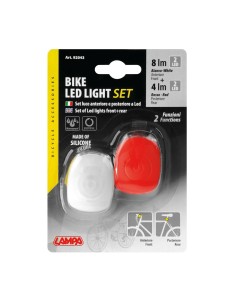 Set luci anteriore e posteriore a doppio led per bicicletta 2