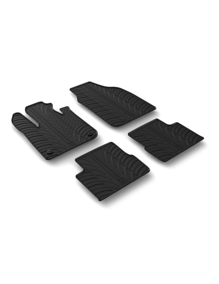 Set tappetini su misura gomma per Fiat Nuova 500E elettrica dal 2020