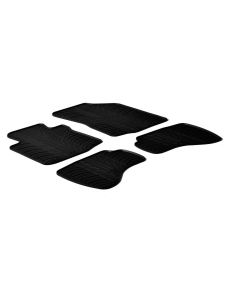 Set tappetini su misura gomma per PEUGEOT 107 2005 2014 2 fix