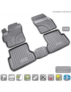 Set tappetini su misura TPE 3D antiscivolo Peugeot 207 207 SW 207 Plus