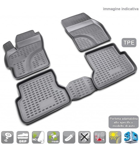 Set tappetini su misura TPE 3D antiscivolo Peugeot 207 207 SW 207 Plus