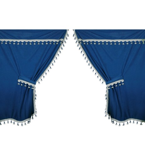 Set Tende completo per camion Microfibra Premiere Blu