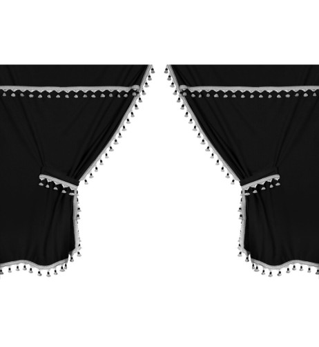 Set tende universali microfibra per camion 5 pezzi Nero