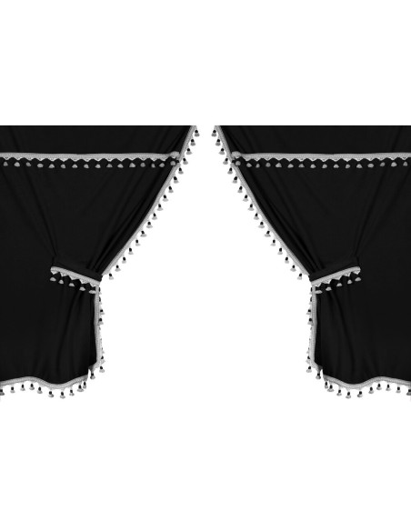 Set tende universali microfibra per camion 5 pezzi Nero