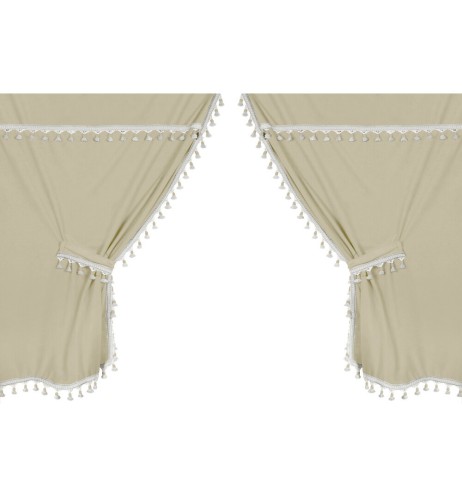 Set tende universali microfibra per camion 5 pezzi Panna