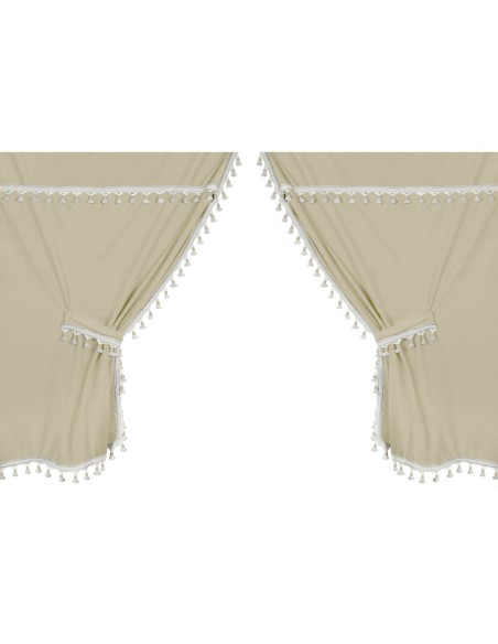 Set tende universali microfibra per camion 5 pezzi Panna