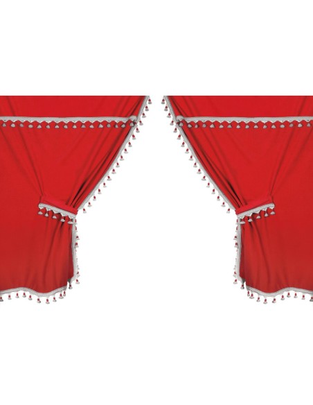 Set tende universali microfibra per camion 5 pezzi Rosso