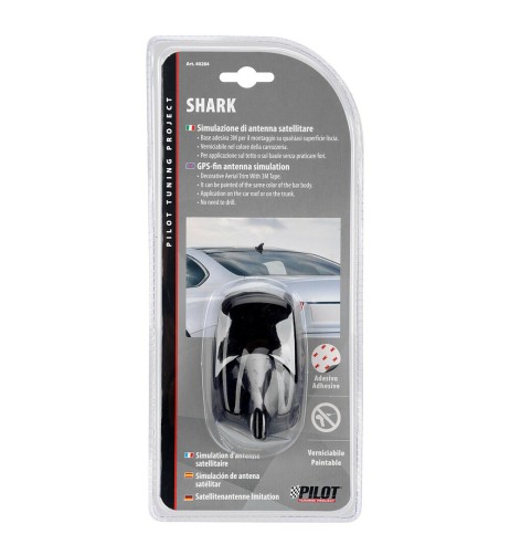 Simulazione antenna satellitare pinna con base adesiva