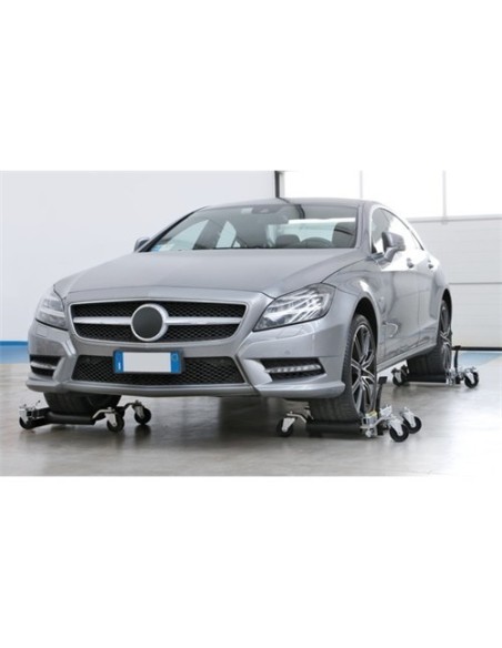 Sollevatore crick idraulico per spostamento veicoli officina 1 600 kg