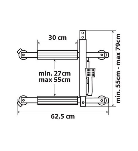 Sollevatore crick idraulico per spostamento veicoli officina 1 600 kg