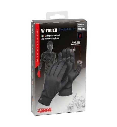 Sottoguanti invernali in tessuto tecnico touch screen Taglia 3XL 4XXL