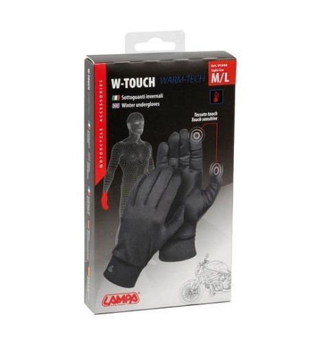 Sottoguanti invernali in tessuto tecnico touch screen Taglia M L