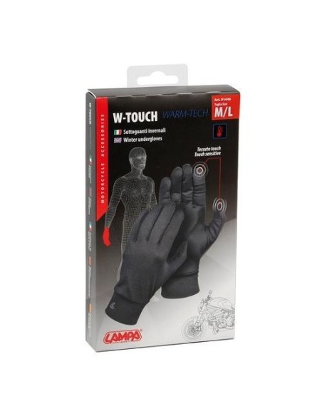 Sottoguanti invernali in tessuto tecnico touch screen Taglia M L