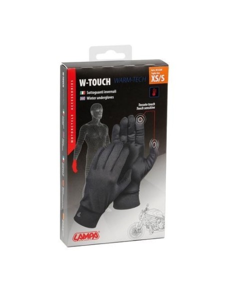 Sottoguanti invernali in tessuto tecnico touch screen Taglia XS S