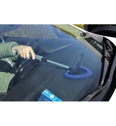 Spatola pulivetro in microfibra telescopica