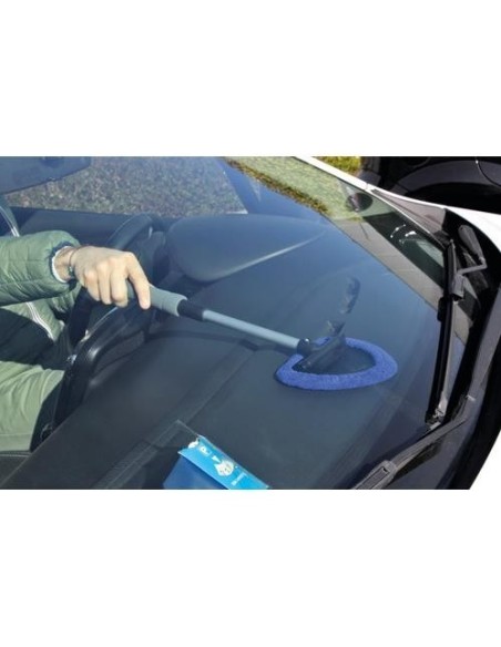 Spatola pulivetro in microfibra telescopica